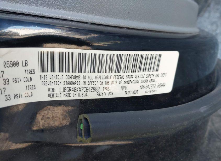 Photo 9 of 2007 Jeep Grand CHEROKEE LAREDO (VIN 1J8GR48KX7C642888)