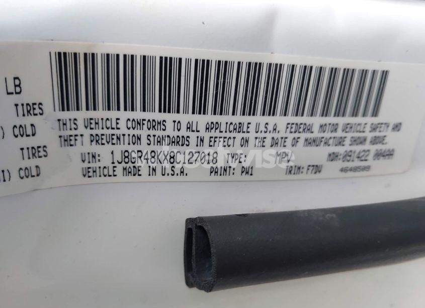 Photo 9 of 2008 Jeep Grand CHEROKEE LAREDO (VIN 1J8GR48KX8C127018)