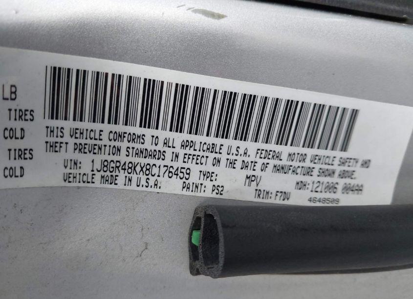 Photo 9 of 2008 Jeep Grand CHEROKEE LAREDO (VIN 1J8GR48KX8C176459)