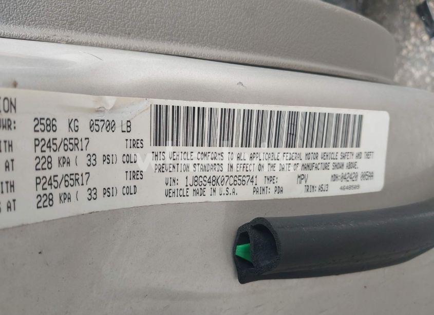 Photo 9 of 2007 Jeep Grand CHEROKEE LAREDO (VIN 1J8GS48K07C656741)