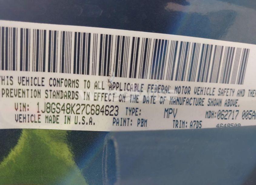 Photo 9 of 2007 Jeep Grand CHEROKEE LAREDO (VIN 1J8GS48K27C684623)