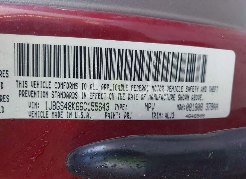 Photo 9 of 2006 Jeep Grand CHEROKEE LAREDO (VIN 1J8GS48K66C155643)