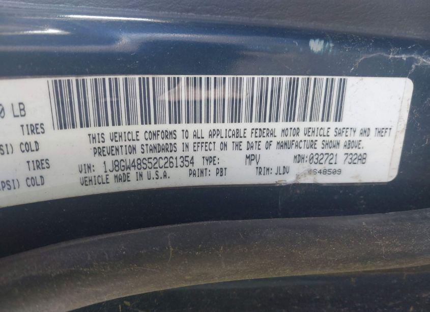 Photo 9 of 2002 Jeep Grand CHEROKEE LAREDO (VIN 1J8GW48S52C261354)