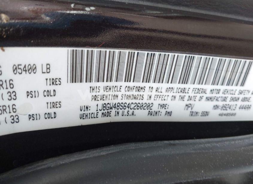 Photo 9 of 2004 Jeep Grand CHEROKEE LAREDO (VIN 1J8GW48S64C260202)