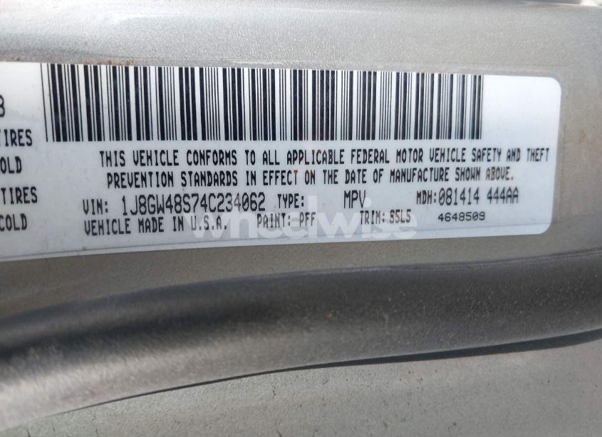 Photo 9 of 2004 Jeep Grand CHEROKEE LAREDO (VIN 1J8GW48S74C234062)