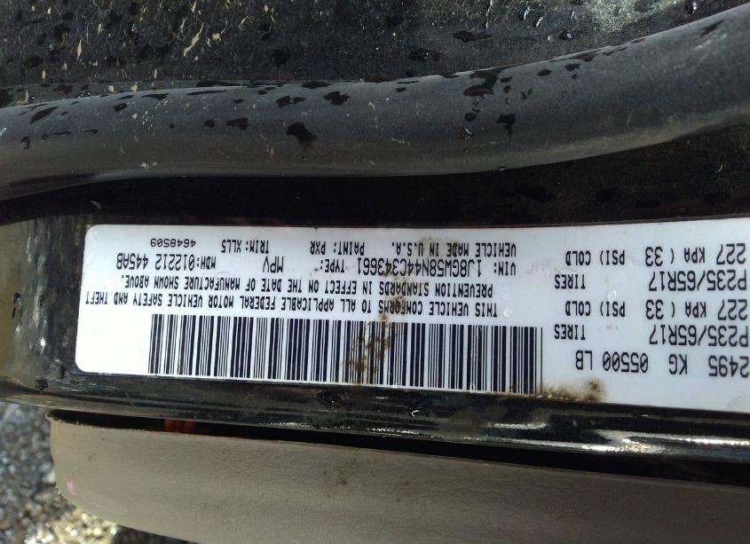 Photo 9 of 2004 Jeep Grand CHEROKEE LIMITED (VIN 1J8GW58N44C343661)