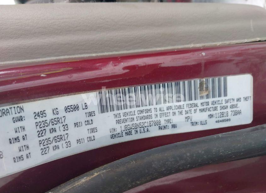 Photo 9 of 2002 Jeep Grand CHEROKEE LIMITED (VIN 1J8GW58N52C187000)