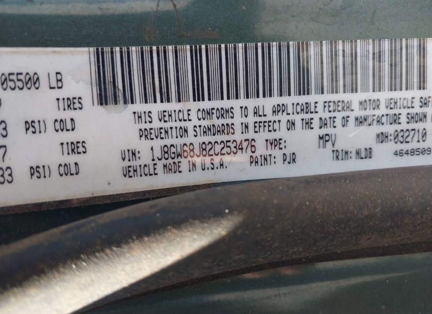 Photo 9 of 2002 Jeep Grand CHEROKEE OVERLAND (VIN 1J8GW68J82C253476)