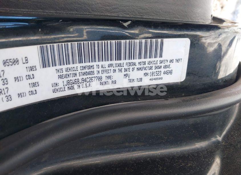 Photo 9 of 2004 Jeep Grand CHEROKEE OVERLAND (VIN 1J8GW68J94C267700)