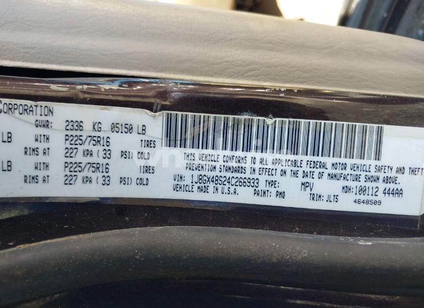 Photo 9 of 2004 Jeep Grand CHEROKEE LAREDO (VIN 1J8GX48S24C266933)