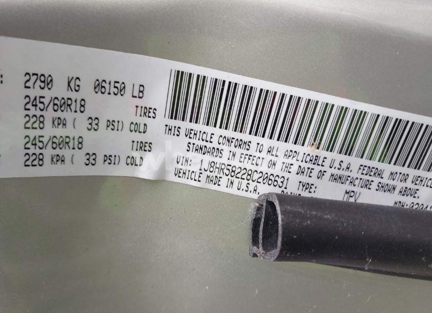 Photo 9 of 2008 Jeep Grand CHEROKEE LIMITED (VIN 1J8HR58228C206631)