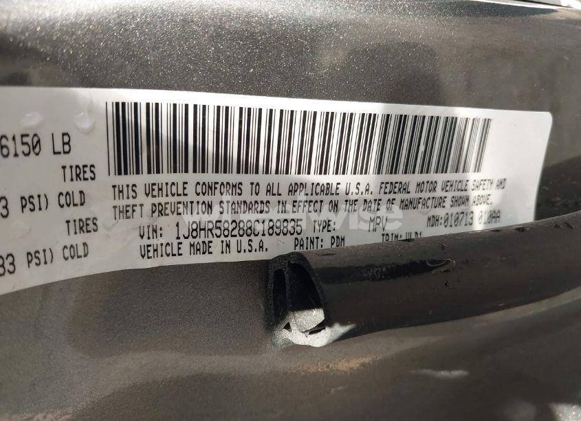 Photo 9 of 2008 Jeep Grand CHEROKEE LIMITED (VIN 1J8HR58288C189835)