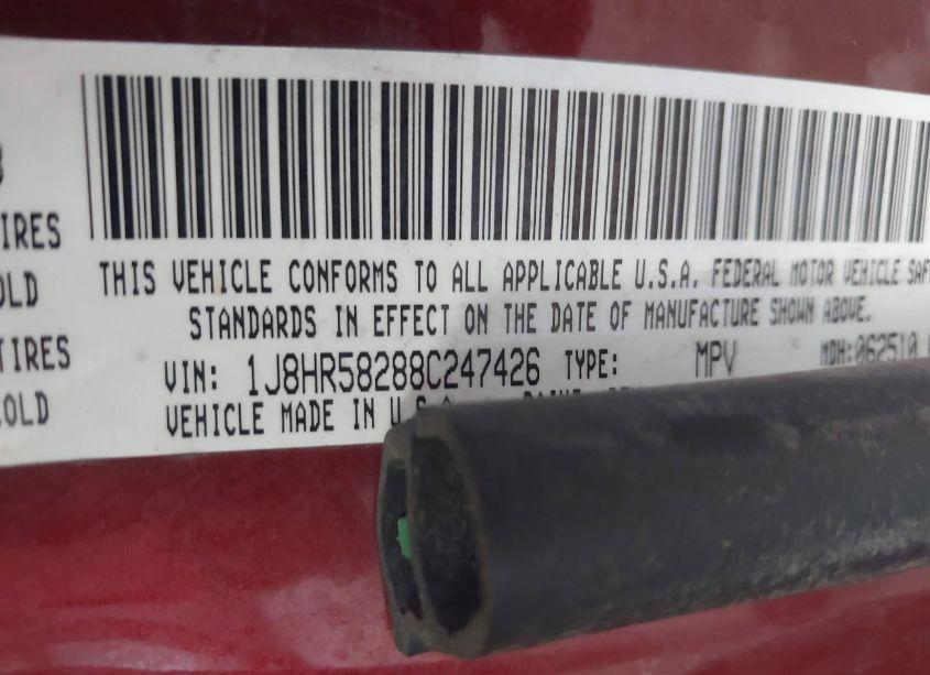 Photo 9 of 2008 Jeep Grand CHEROKEE LIMITED (VIN 1J8HR58288C247426)