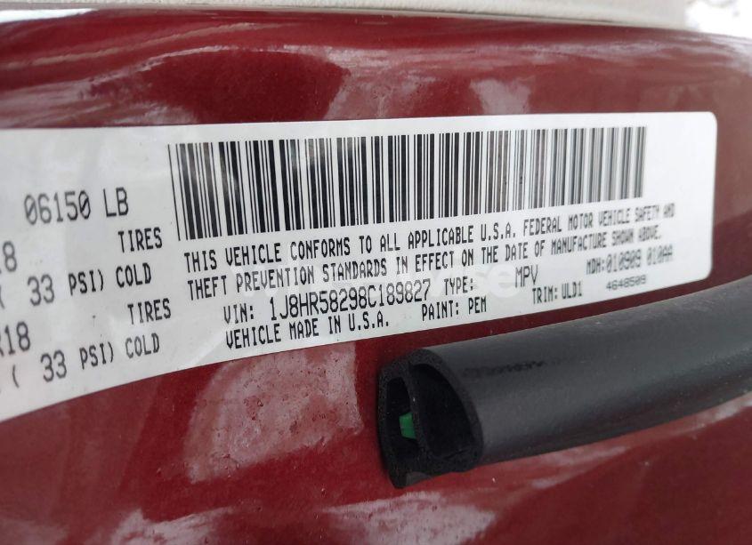 Photo 9 of 2008 Jeep Grand CHEROKEE LIMITED (VIN 1J8HR58298C189827)