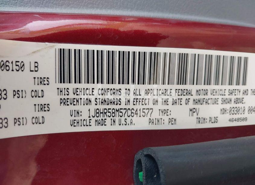 Photo 9 of 2007 Jeep Grand CHEROKEE LIMITED (VIN 1J8HR58M57C641577)