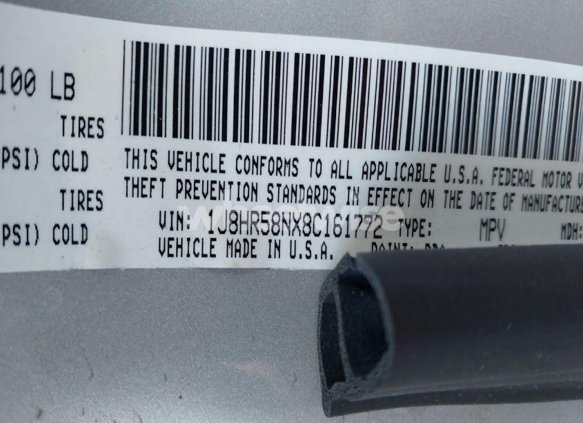 Photo 9 of 2008 Jeep Grand CHEROKEE LIMITED (VIN 1J8HR58NX8C161772)