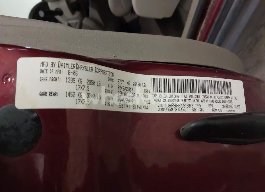 Photo 9 of 2007 Jeep Grand CHEROKEE LIMITED (VIN 1J8HR58P67C519840)