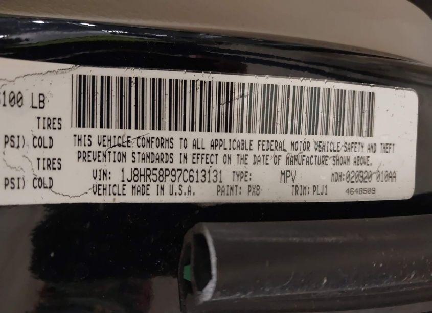 Photo 9 of 2007 Jeep Grand CHEROKEE LIMITED (VIN 1J8HR58P97C613131)