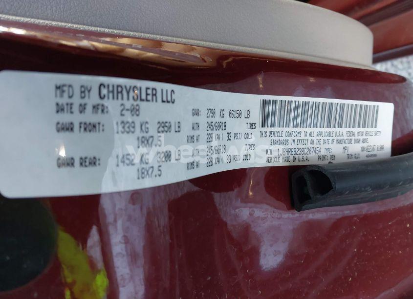 Photo 9 of 2008 Jeep Grand CHEROKEE OVERLAND (VIN 1J8HR68238C207454)