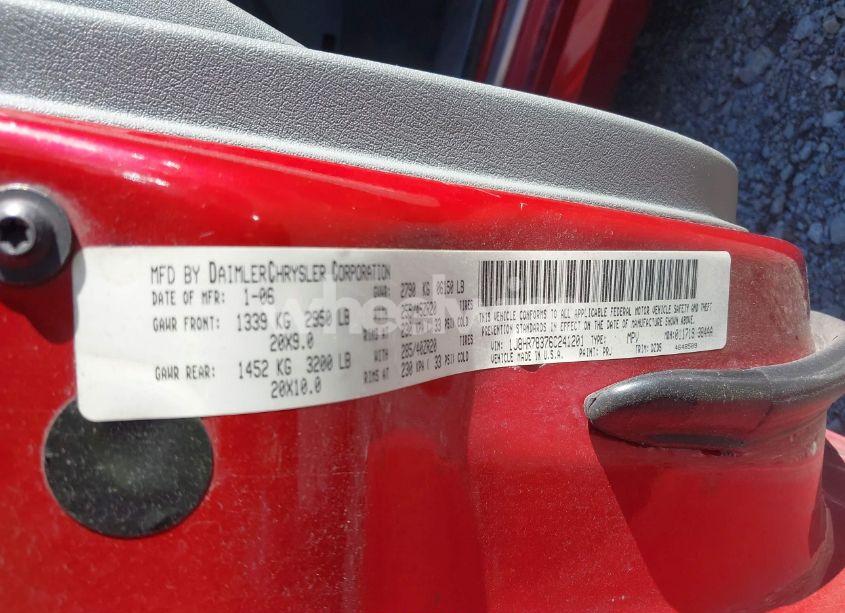 Photo 9 of 2006 Jeep Grand CHEROKEE SRT8 (VIN 1J8HR78376C241201)