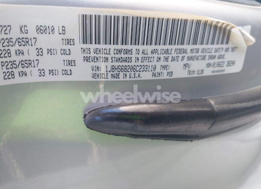 Photo 9 of 2006 Jeep Grand CHEROKEE OVERLAND (VIN 1J8HS68206C233110)