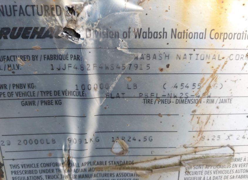 Photo 9 of 1998 Wabash National CORP TRAILER (VIN 1JJF482F4WS457915)