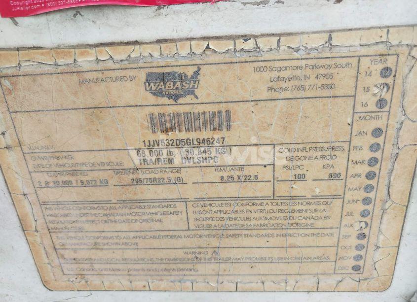 Photo 9 of 2016 Wabash National CORP UNKNOWN (VIN 1JJV532D5GL946247)
