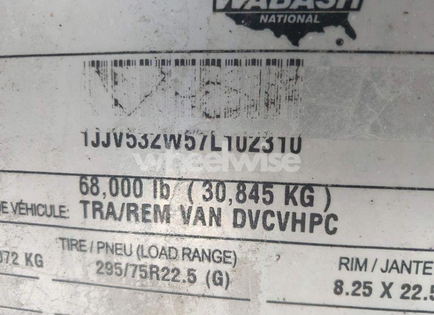 Photo 9 of 2007 Wabash National CORP UNKNOWN (VIN 1JJV532W57L102310)