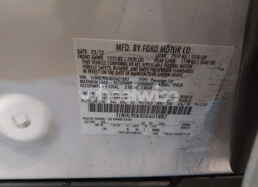 Photo 9 of 2013 Lincoln Mks (VIN 1LNHL9EK4DG601882)