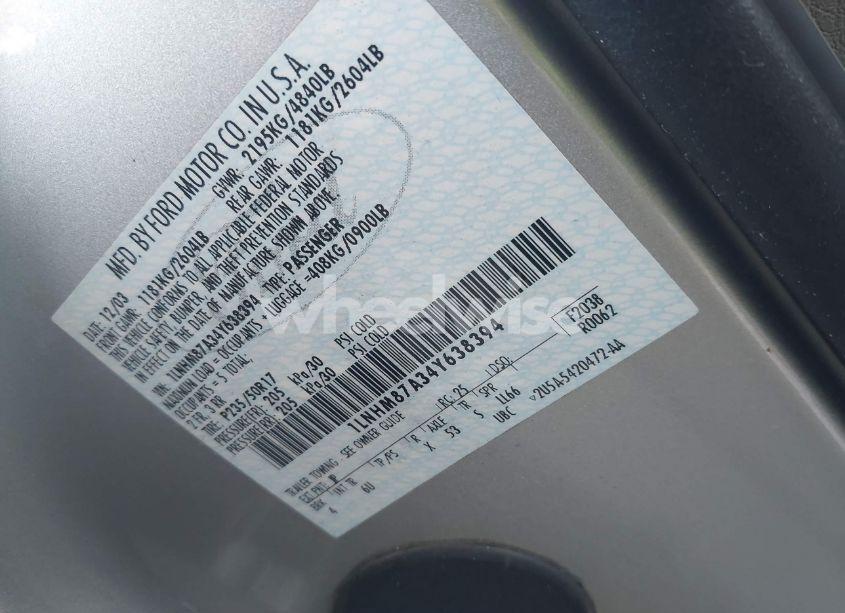 Photo 9 of 2004 Lincoln Ls V8 (VIN 1LNHM87A34Y638394)