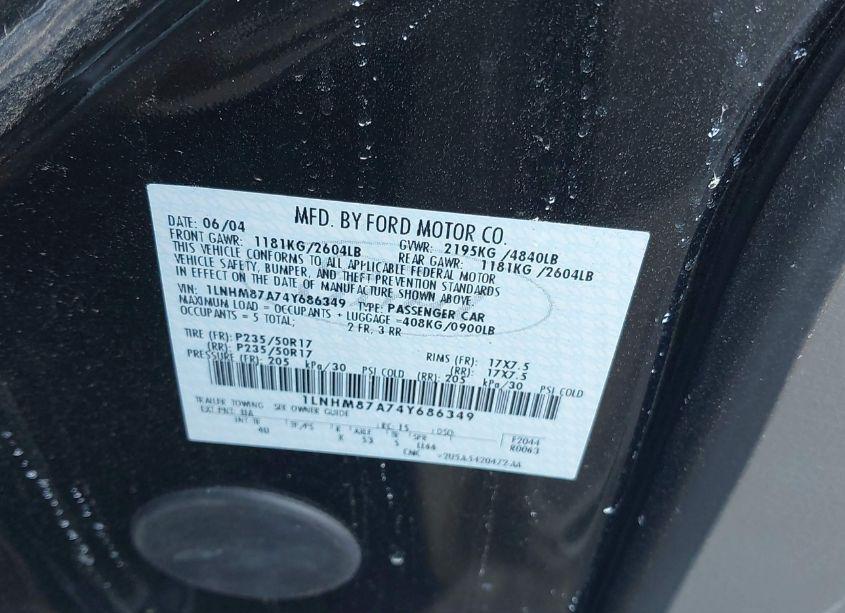 Photo 9 of 2004 Lincoln Ls V8 (VIN 1LNHM87A74Y686349)