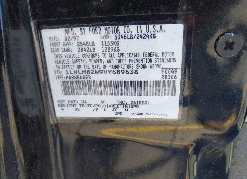 Photo 9 of 1997 Lincoln Town CAR SIGNATURE (VIN 1LNLM82W9VY689638)