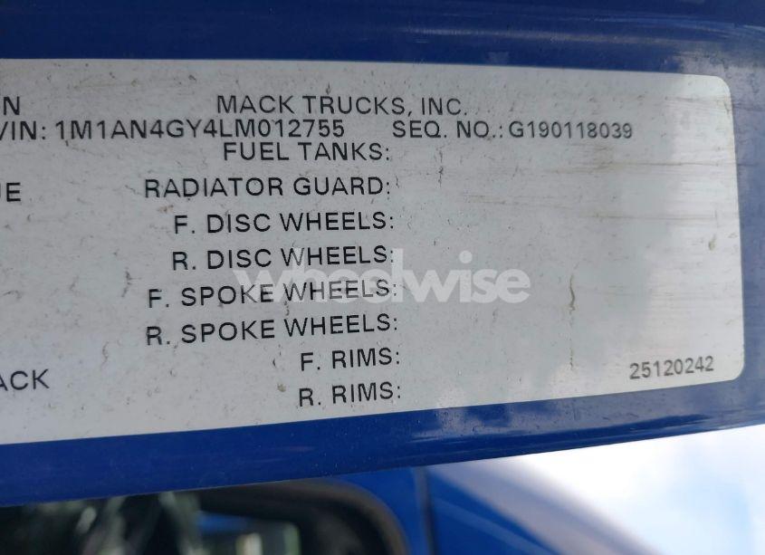 Photo 8 of 2020 Mack Anthem N/A (VIN 1M1AN4GY4LM012755)