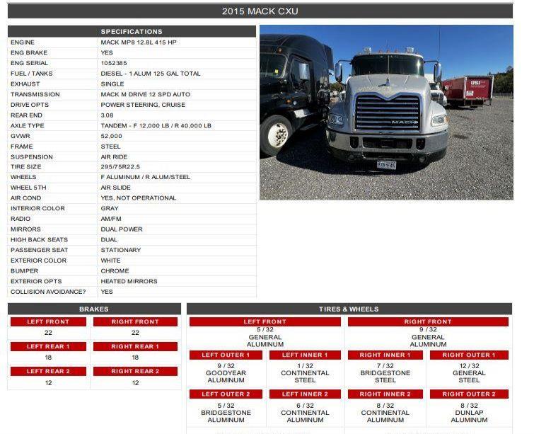 Photo 12 of 2015 Mack Cxu613 CXU600 (VIN 1M1AW09Y2FM043218)