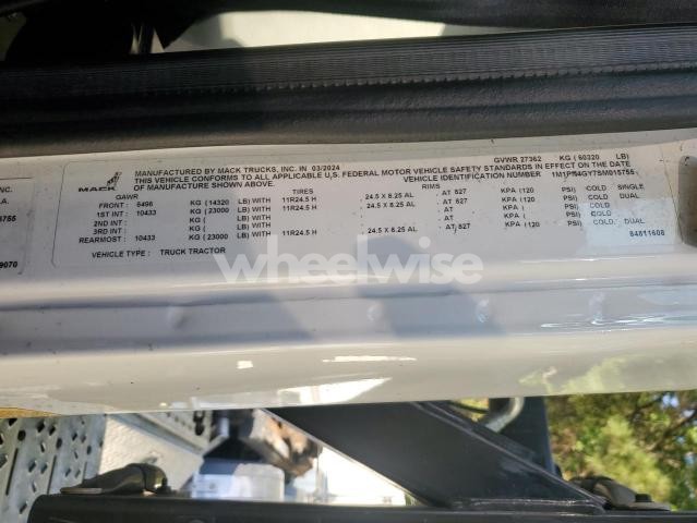 Photo 5 of 2025 MACK PINNACLE SEMI TRUCK (VIN 1M1PN4GY7SM015755)