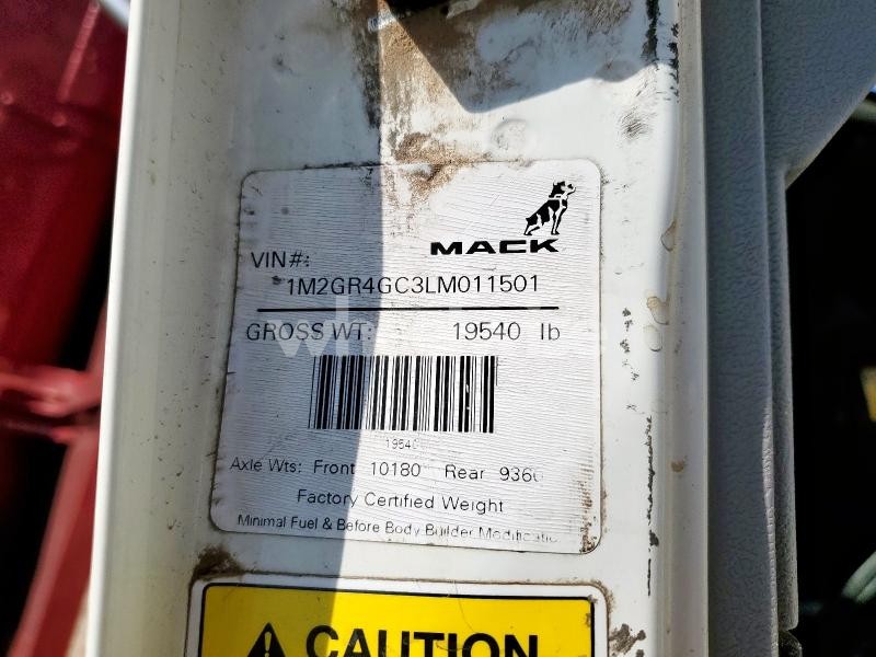 Photo 9 of 2020 MACK GRANITE ROLL-OFF CONTAINER TRUCK N/A (VIN 1M2GR4GC3LM011501)