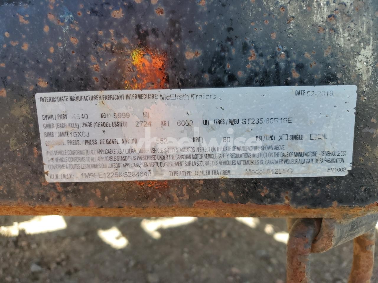 Photo 10 of 2018 MCELRATH 512LEG VACUUM TRAILER N/A (VIN 1M9FE1225KS284648)