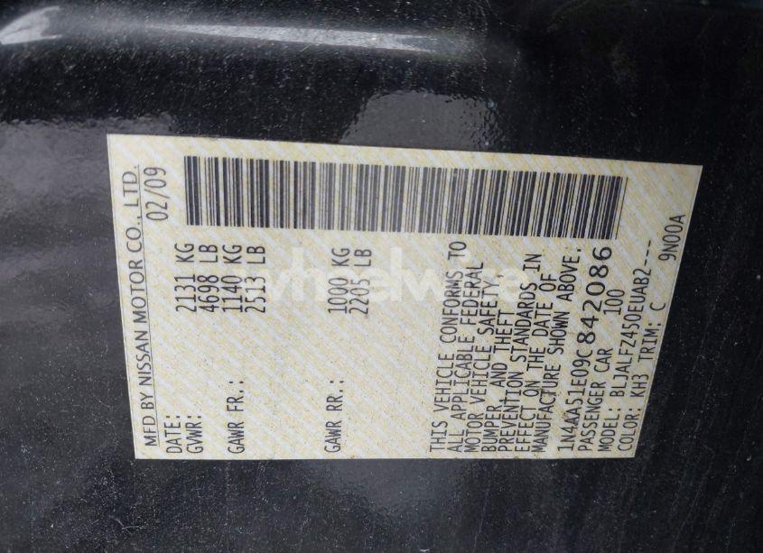 Photo 9 of 2009 Nissan Maxima 3.5 SV (VIN 1N4AA51E09C842086)