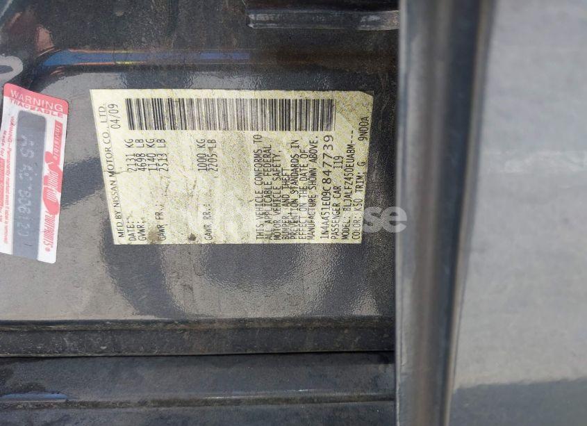 Photo 9 of 2009 Nissan Maxima 3.5 SV (VIN 1N4AA51E09C847739)