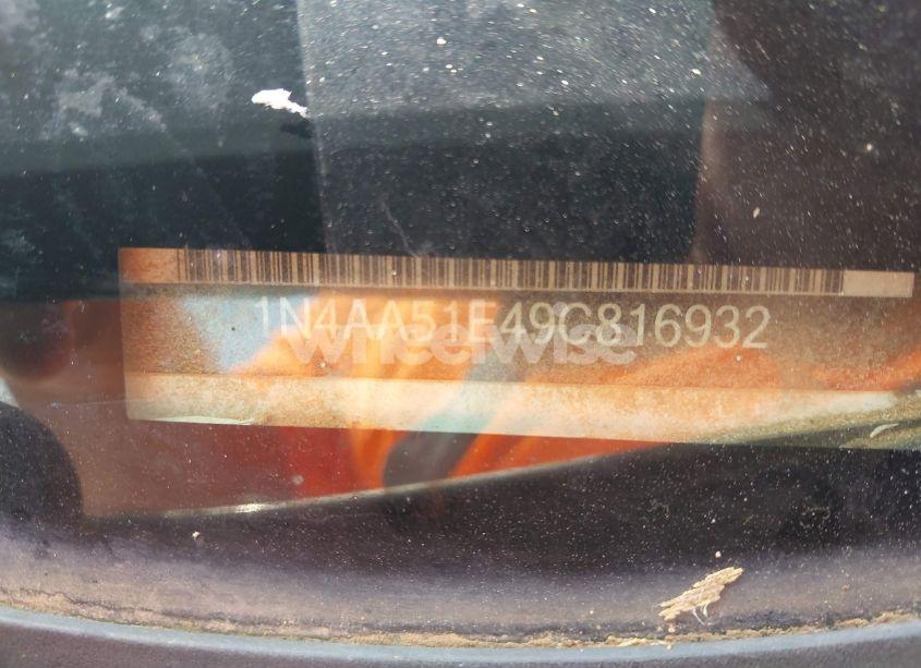 Photo 9 of 2009 Nissan Maxima 3.5 SV (VIN 1N4AA51E49C816932)