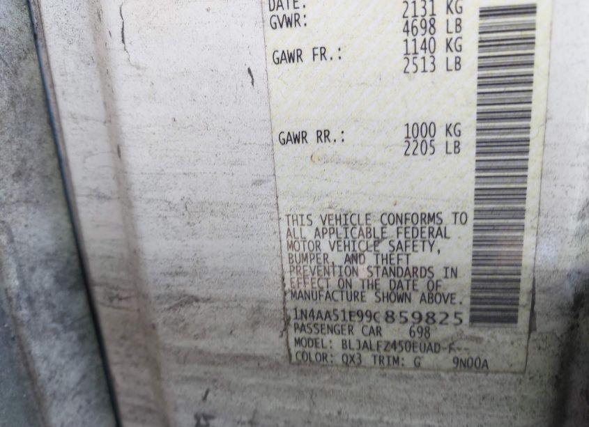 Photo 9 of 2009 Nissan Maxima 3.5 SV (VIN 1N4AA51E99C859825)