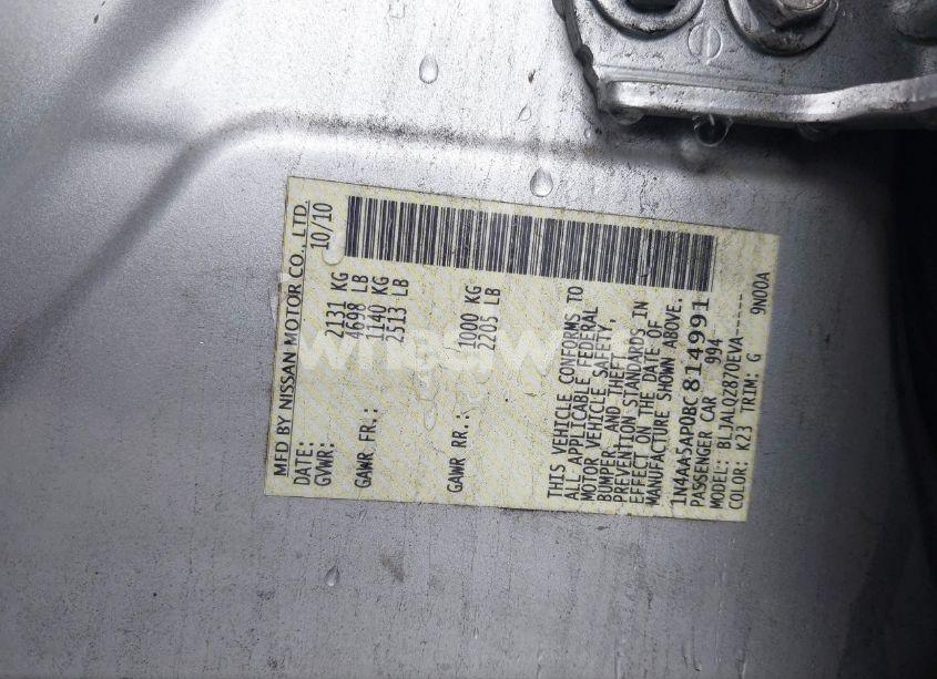 Photo 9 of 2011 Nissan Maxima 3.5 S (VIN 1N4AA5AP0BC814991)