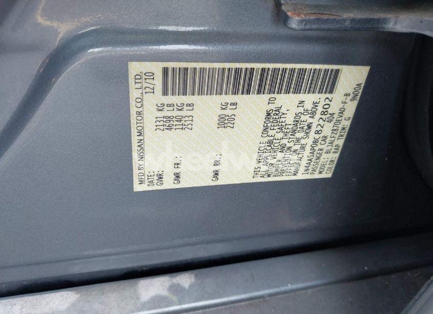 Photo 9 of 2011 Nissan Maxima 3.5 SV (VIN 1N4AA5AP0BC822802)