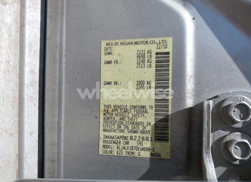 Photo 9 of 2011 Nissan Maxima 3.5 SV (VIN 1N4AA5AP0BC822881)