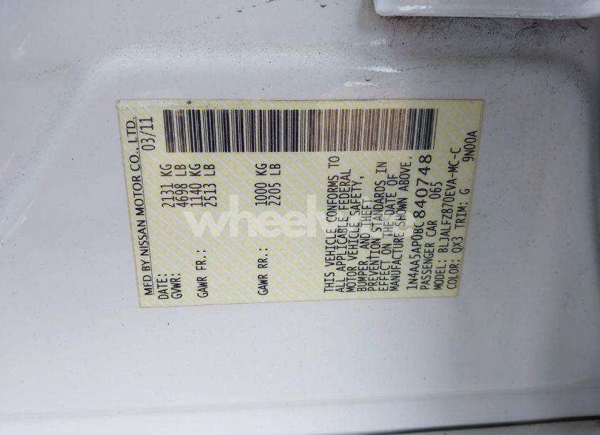 Photo 9 of 2011 Nissan Maxima 3.5 SV (VIN 1N4AA5AP0BC840748)