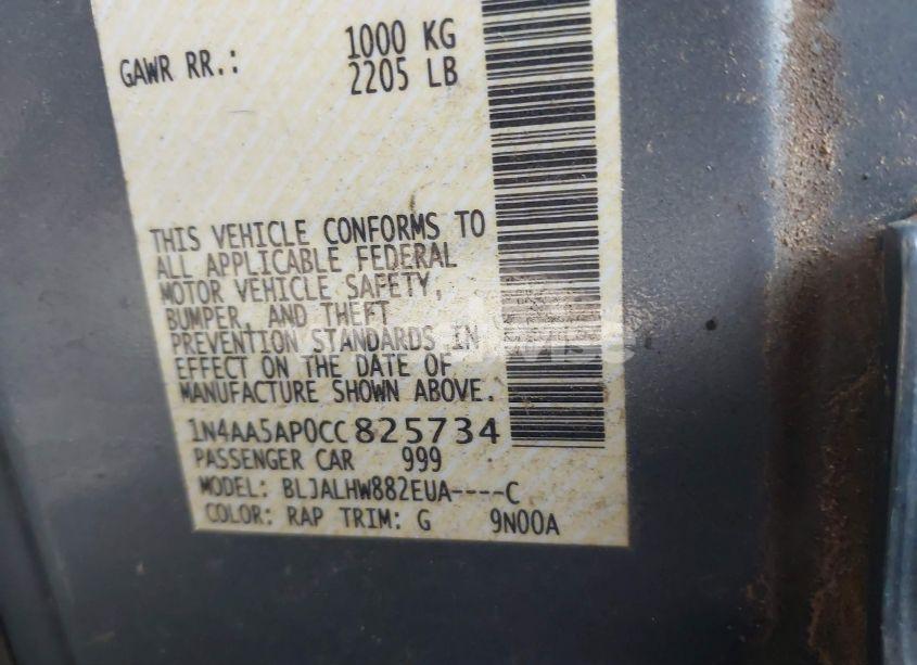 Photo 9 of 2012 Nissan Maxima 3.5 SV (VIN 1N4AA5AP0CC825734)