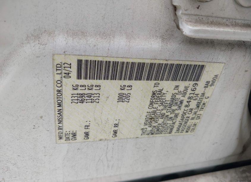 Photo 9 of 2012 Nissan Maxima 3.5 SV (VIN 1N4AA5AP0CC848169)