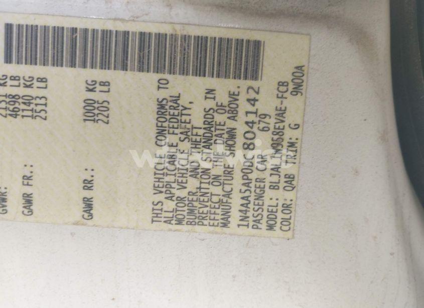 Photo 9 of 2013 Nissan Maxima 3.5 SV (VIN 1N4AA5AP0DC804142)