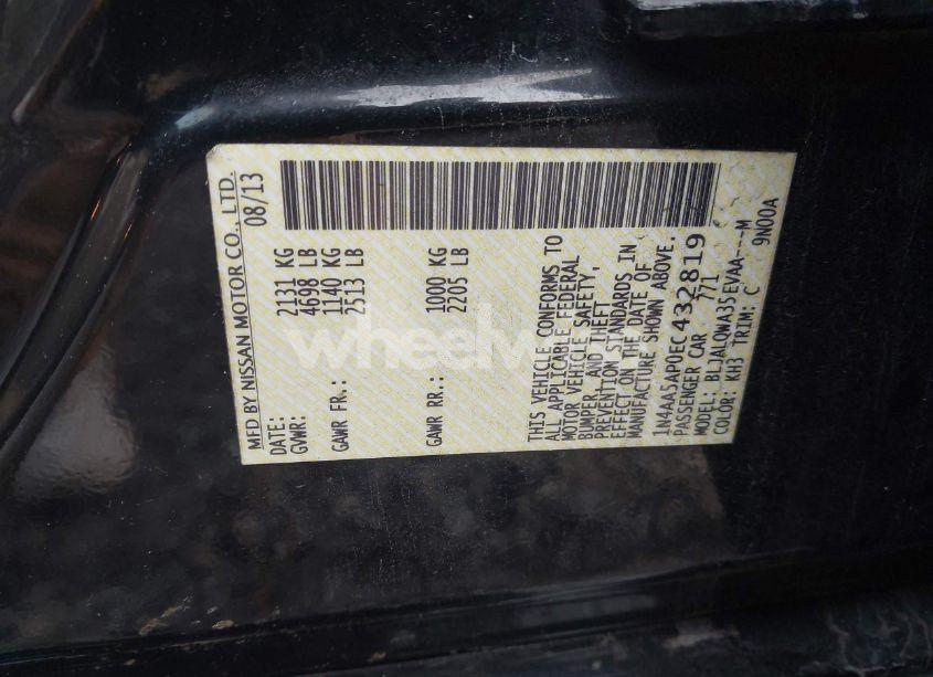 Photo 9 of 2014 Nissan Maxima 3.5 S (VIN 1N4AA5AP0EC432819)