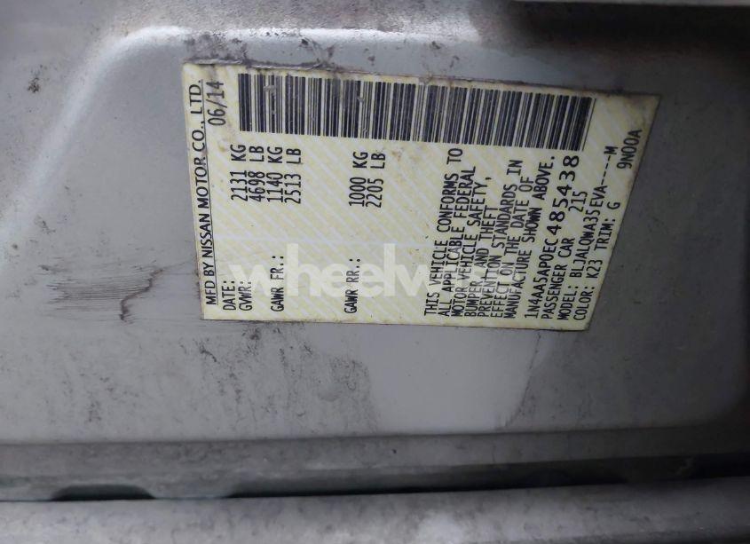 Photo 9 of 2014 Nissan Maxima 3.5 S (VIN 1N4AA5AP0EC485438)